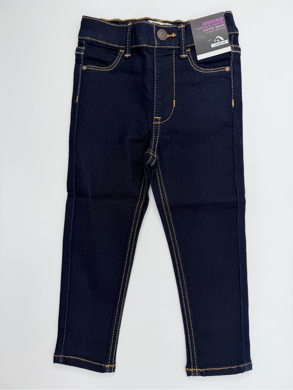 Jordache Navy Blue Girls' Jeggings with Contrast Stitching